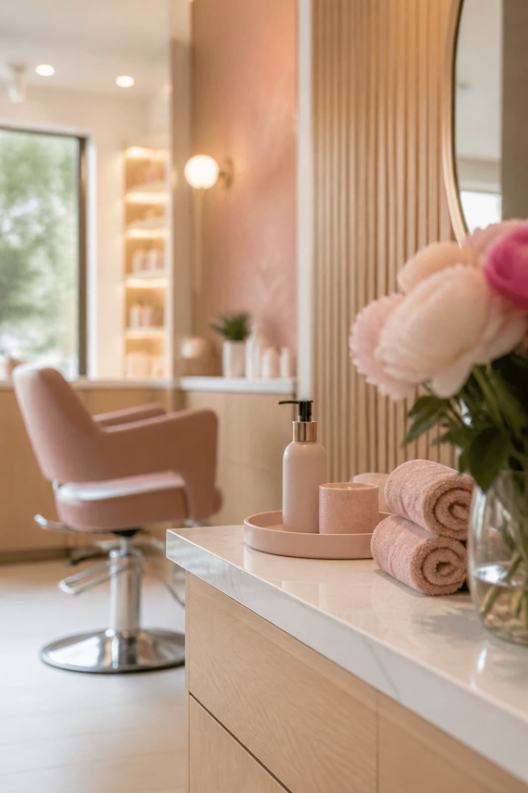 Calm modern salon interior for personal SeleneOne accounts